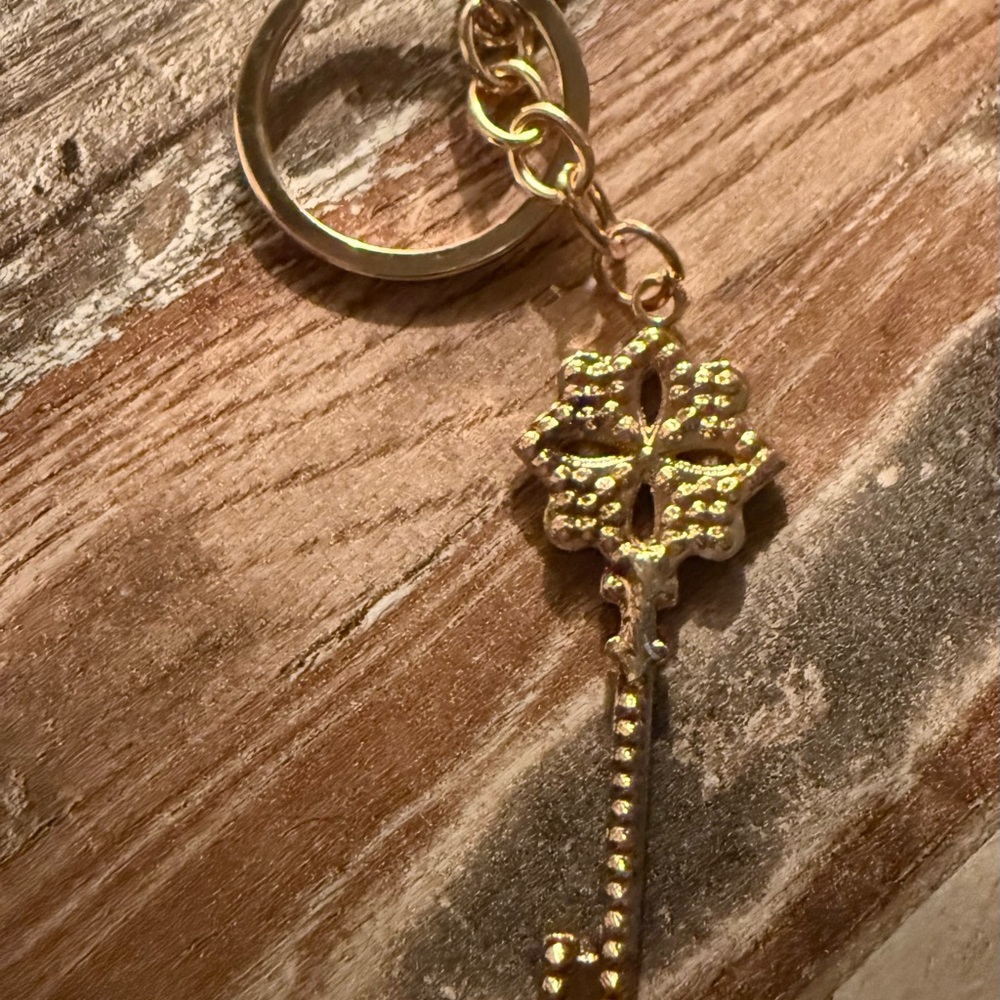 Gold Key Shaped Keychain/Bag Charm